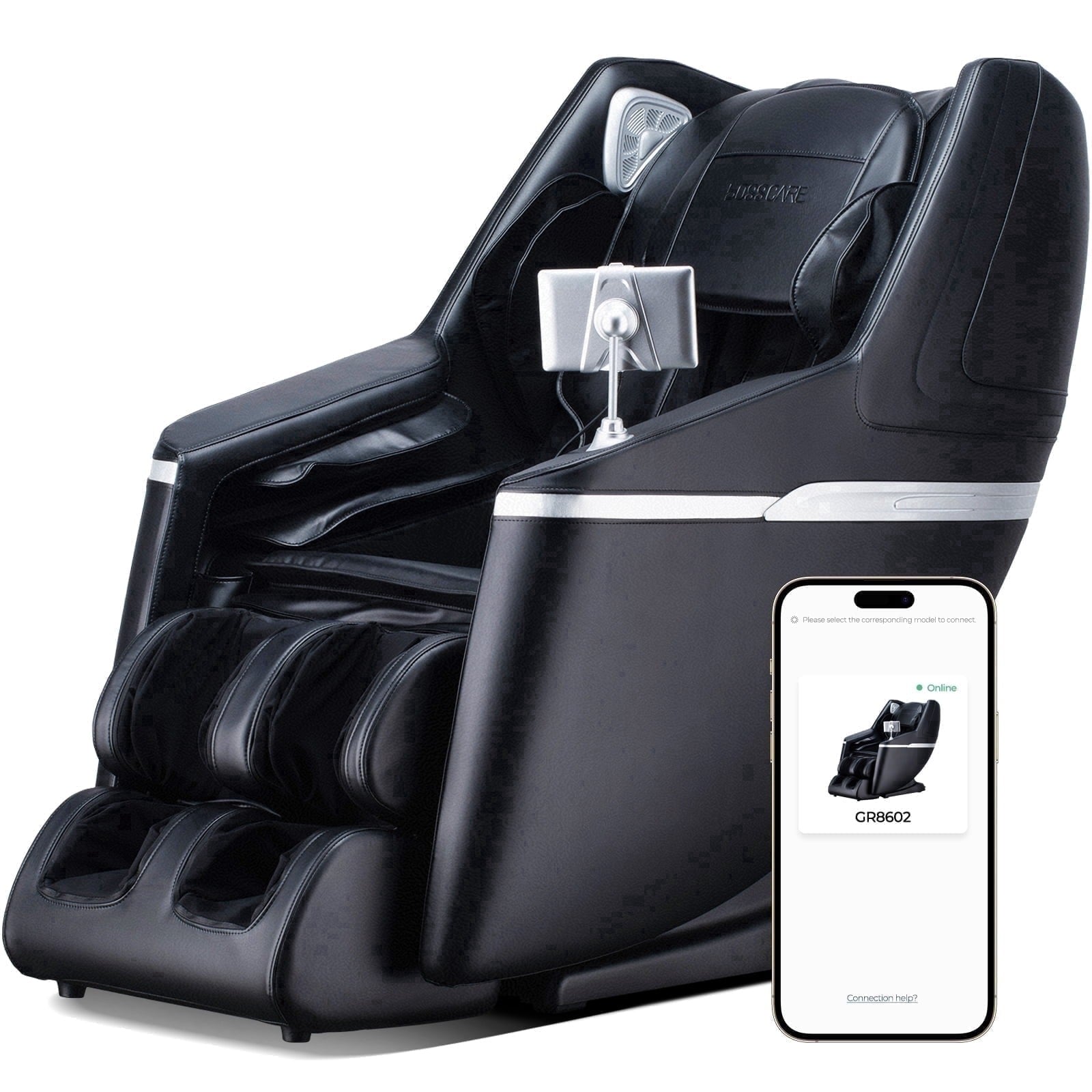 4D Massage Chair Full Body Zero Gravity, Shiatsu Massage Chairs and Recliners with Heating, Bluetooth, Voice Control and APP Control, Black