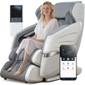 BOSSCARE 4D Massage Chairs with AI Voice, App Control SL Track Full Body Massage Recliner Gray